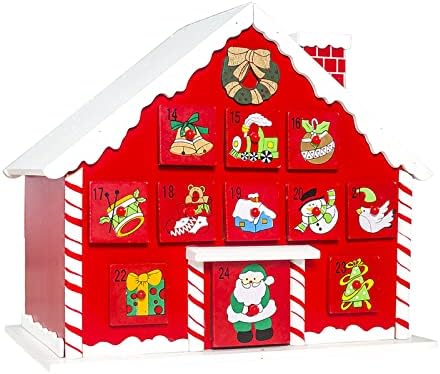 Decoração de Natal pintada de neve com telhado de neve contagem regressiva decorações de caixa de armazenamento Presentes