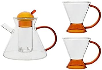 TEAPOT CRIATIVO HIGH HIGH BOROSILICATO VIDRO TRANSPARENTE DE TEMPO DE TEA DE TEA DE TEMPO DO TROBOLTE YUBIN1993