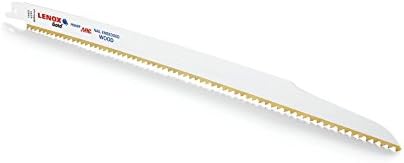 Lenox Tools 21062956Gr Blade de serra recíproca de arco de potência de ouro, para madeira, corte de madeira embebedado, 9 polegadas,