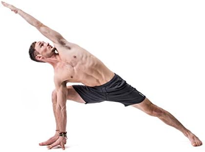 Yoga Crow Swerve de shorts de ioga masculino com forro interno resistente ao odor, roupas ativas, treino, academia, trens