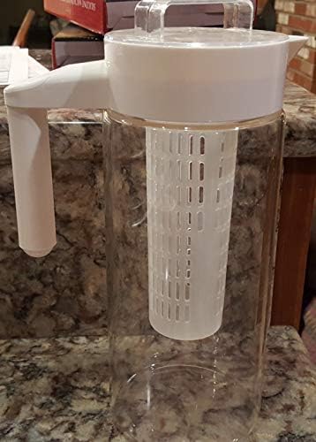 Jarro de água de vidro premium com infusor de frutas | BPA Free Borosilcate Glass Infuser Pitcher com tampa | Desfrute de infundir