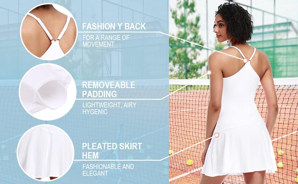 Vestido de tênis de golfe feminino de coorun vestidos atléticos para roupas esportivas de esporte