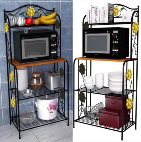 OKOKMALL US-Kitchen Baker's Rack Utility Utilitário Microondas Stand Stand Stand Cart Workstation Rack