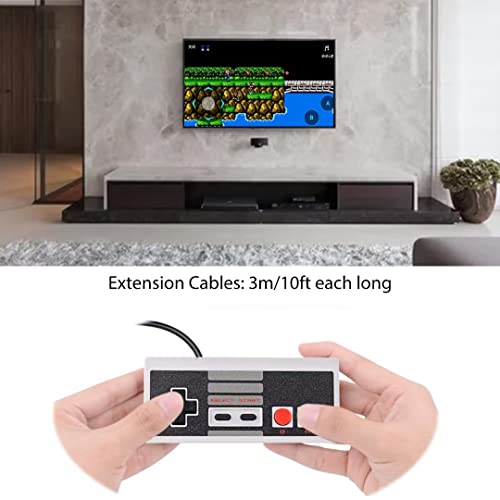 Controlador superado para o NES Classic Edition e o Nintendo Classic Mini, controlador retrô com um cabo extra longo extra para os controladores clássicos da NES Classic