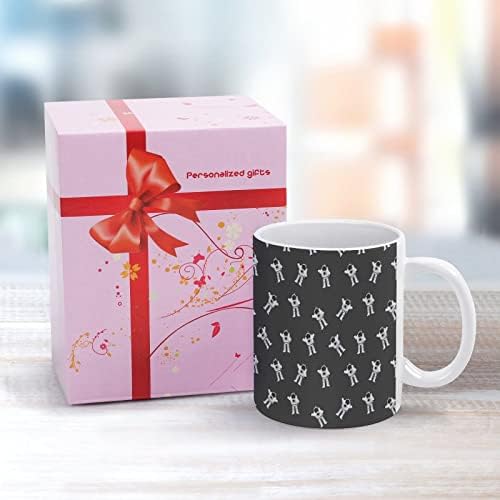 Cosmonaut Space Padrão Imprimir caneca Coffee Cofbler Cerâmica Cup de chá engraçado para o escritório Home Mulher Men 11 oz