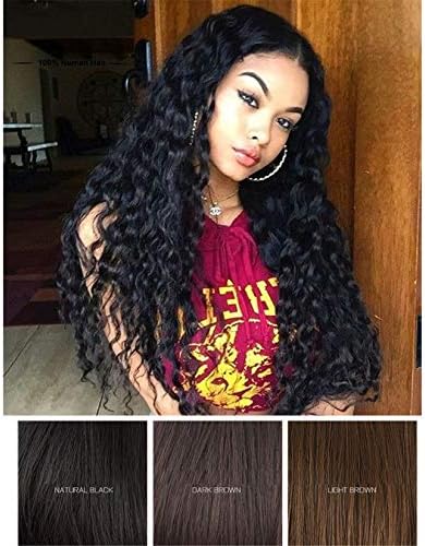 Andongnywell Wig Wig Wig Wig Black Color Wigs para mulheres peruca sintética da peruca ondulada