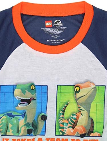 LEGO Jurassic World Dinosaur Kids Manga Longa Pijama de 2 peças