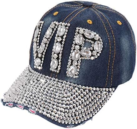 Capace de beisebol de zolearópica para mulheres homem Bling VIP USA Costum a cristal ajustável Capinho liso Capinho