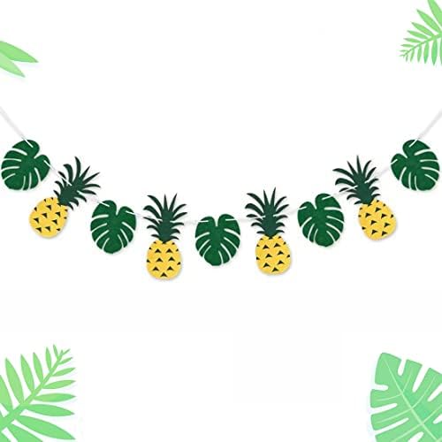 Mornendew Pineapple Balanopsis Flel Banner para praia Party Tropical Party Baby Birthday Birthday Gênero Revenção Decorações