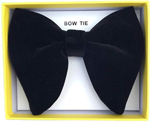 Justar Men's Velvet Bow lanche pré-amarrado em tamanho grande Bowtie Tuxedo Butterfly Grandes gravatas