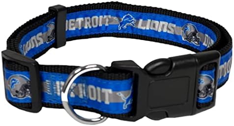 NFL Pet Collar Detroit Lions Cada de cães, colarinho de time de futebol médio para cães e gatos. Um colarinho de