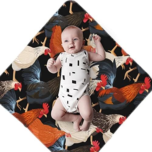 Cobertor de bebê de padrão de galinha colorido para recém