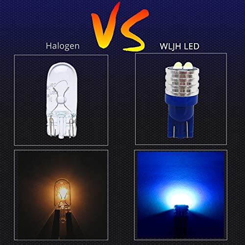 Wljh 6 pacote super brilhante gelo azul t10 lâmpada LED 158 w5w 194 luzes power 3030 chip card interior painel painel painel speedometer bitle cluster luz