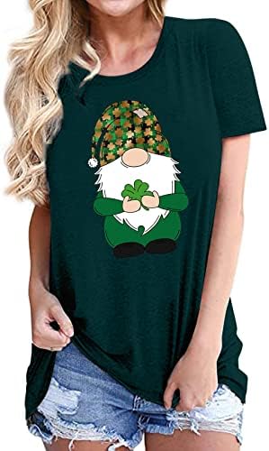 Camisa do dia de St Patrick para mulheres engraçadas de estampa de coelho