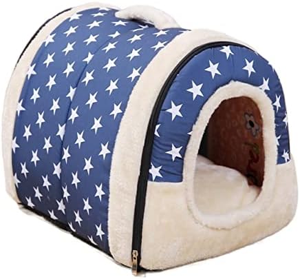 Mmyydds de inverno cama de animal de estimação quente caverna de caverna cesta de gatos com cama de almofada para cães pequenos/gatos