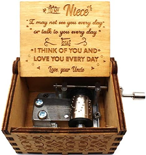 UkeBobo Wooden Music Box - You Are My Sunshine Music Box, presentes do tio à sobrinha - 1 conjunto （Ed）