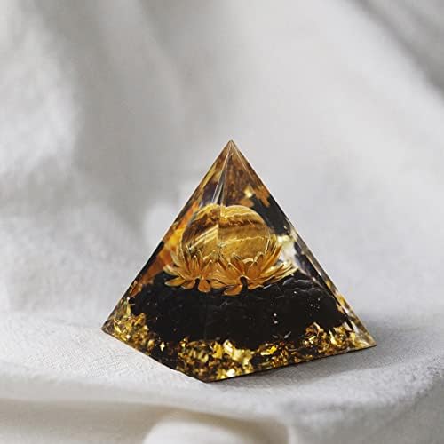 Acessórios para meditação Orgone Pirâmide 2 polegadas Obsidiana Tigres Crystal Resina Cristal Pirâmide