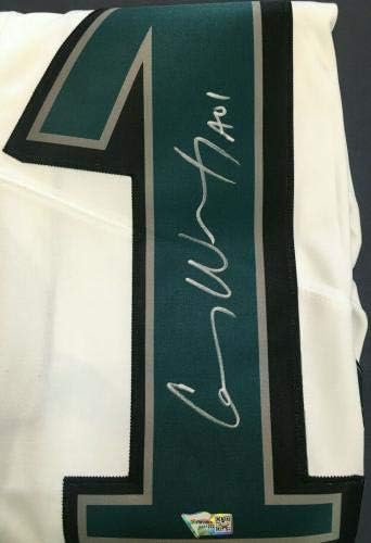 Carson Wentz assinou o Nike White Limited 11 Eagles Jersey Autograph Fanatics COA - Jerseys autografadas da NFL