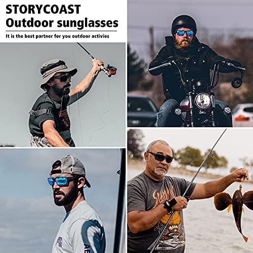 StoryCoast Polarized Sports Sunglasses para homens Mulheres inquebráveis ​​Ciclismo de ciclismo dirigindo