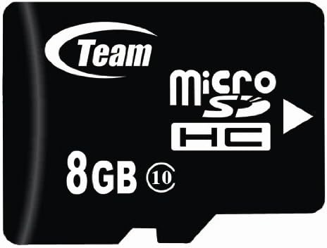 8GB CLASSE 10 MICROSDHC Equipe de alta velocidade 20 MB/SEC CARTÃO DE MEMÓRIA. Blazing Card Fast para LG Fathom VS750 FLICK T320 GD550 PURO. Um adaptador USB de alta velocidade gratuito está incluído. Vem com.