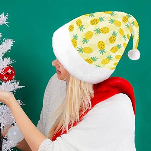 Abacaxi splash luxuoso chapéu de natal travessura e lindos chapéus de Papai Noel com borda de pelúcia e decoração de natal
