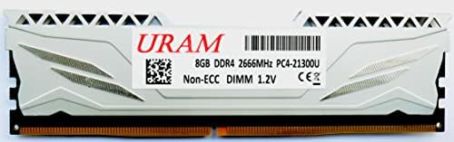 URAM 8GB DDR4 2666MHz PC4-21300 não ECC Udimm Ram Stick