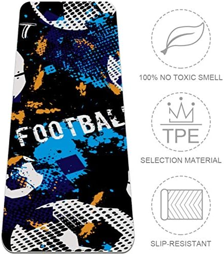 Siebzeh Grunge futebol de futebol premium grosso de ioga mato ecológico saúde e fitness non slip tapete para todos os tipos de ioga