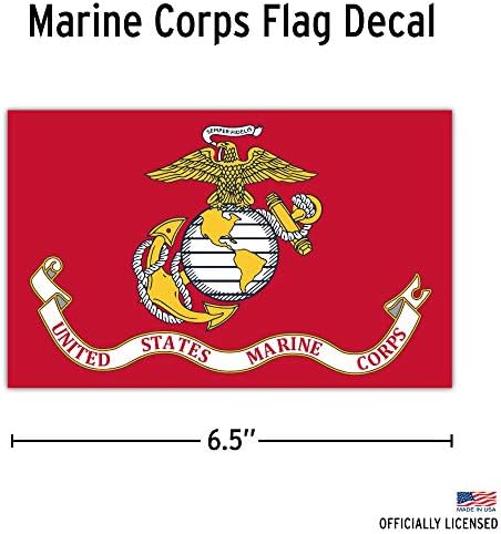 Decalques de veículos de vinil do Corpo de Flags do Corpo de Flag do Corpo de Vinil dos Estados Unidos - GRANDE DE 4 x 6,5