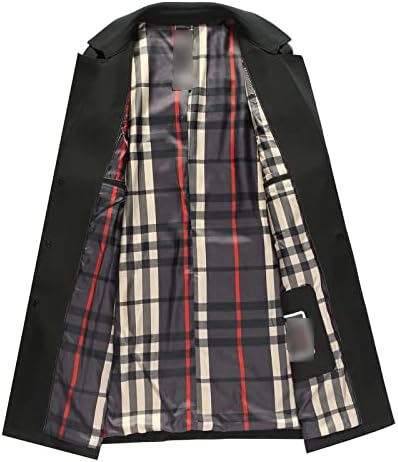 Maiyifu-gj mens casual casual casaco de trincheira casual casual slim windbreaker jaqueta quente elegante sobretudo longa com cinto