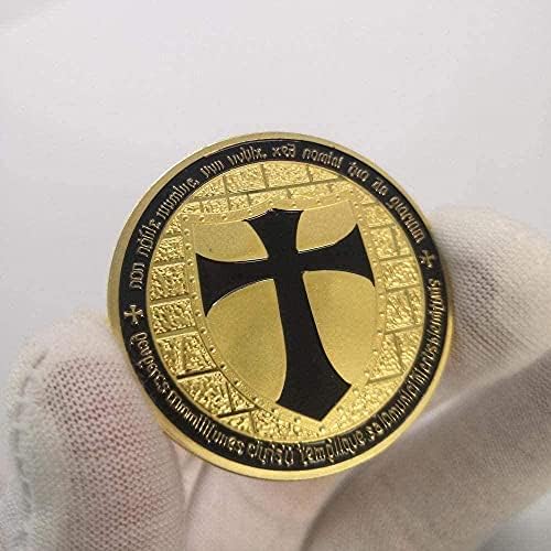 Gold Coin Knights Templar Europa Europa Cruz Cruzas Cruzas Coleções de Móias