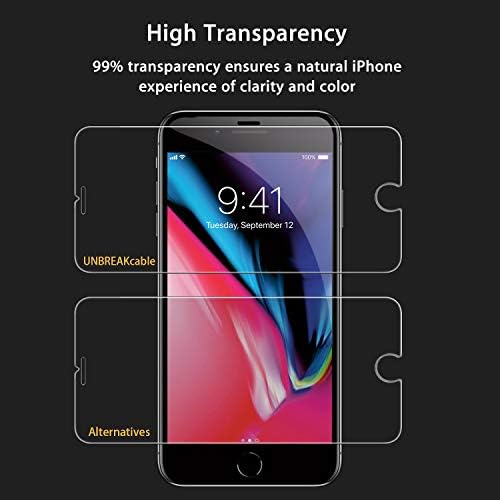 Protetor de tela inquebrável para iPhone SE 2022/SE 2020, iPhone 8/7 [2-PACK]-[Quadro de instalação fácil] [dupla dupla] [livre de bolhas] Protetor de tela de vidro temperado para iPhone SE/8/7-4,7 polegadas