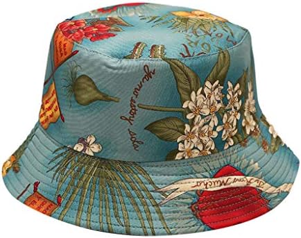 Fisherman da praia de praia Hat chapéu de sol candidato biléteos femininos de dois lados Men tampões de caminhada dobrável floral