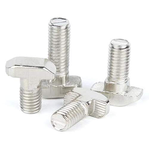 20 pcs m6 x 20mm rosca t solteira de solteira de parafuso de parafuso de parafuso de martelo T parafuso de parafuso