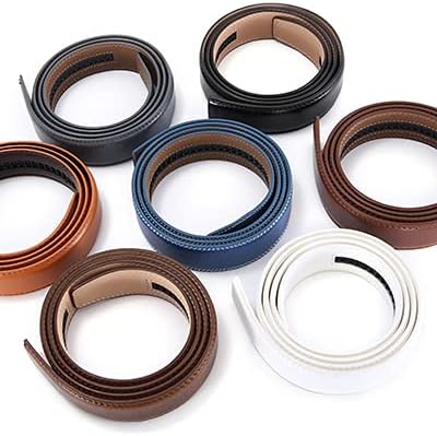 Nelbons Men's Leather Ratchet Belt Strap apenas 35mm 1 3/8 , FIXA 40 mm de fivela, cinto de substituição de couro sem fivela