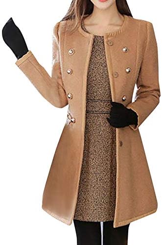 Ndvyxx Wool Lapela Trench Coat Women Works Outwear Overtelo Long sobretudo entalhado com casacos de inverno de peito