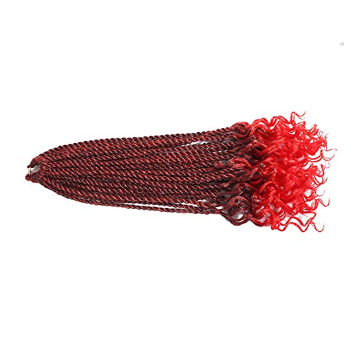 3Packs Haolocs 16 polegadas Curly Senegale Twist Crochet Hair Pacéis de onda Bercas de tranças sintéticas Extensões de cabelo para