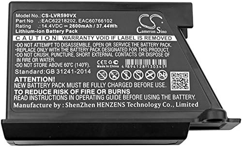 Substituição da bateria do Gymso para LG B056R028-9010, EAC60766101, EAC60766102, VR6260LVM, VR62701LV, VR6270LVM, VR6270LVMB, VR6340LV,