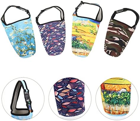 Saco de bolsa dobrável de cabilock 4pcs carregando alça de alça de viagem isolada caneca neoprene portão portátil garrafa de garrafa