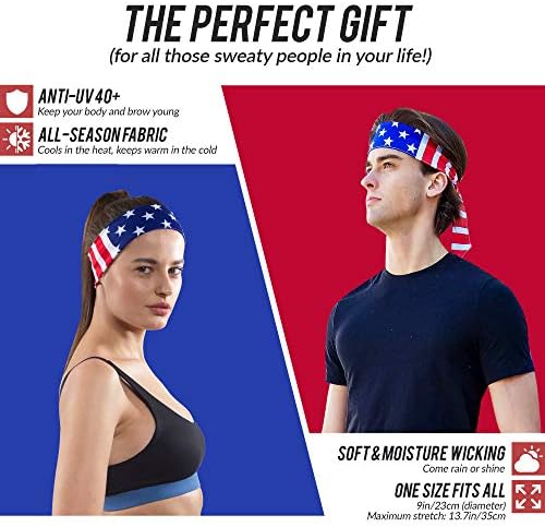 USA Patriots American Flag Sports Bandana para homens e mulheres: bandana que ganham suor para exercícios, corrida, tênis, futebol,