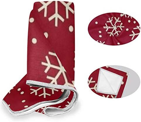 Voovc Snow Red Microfiber Beach Tootes - leve, seco rápido, compactável fácil de transportar toalhas para academia, piscina, acampamento, viagem, ioga