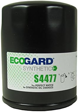 Ecogard S4477 Filtro de óleo de motor premium para óleo sintético se encaixa em Toyota Camry 2.4L 2002-2011, RAV4 2.4L 2004-2008,