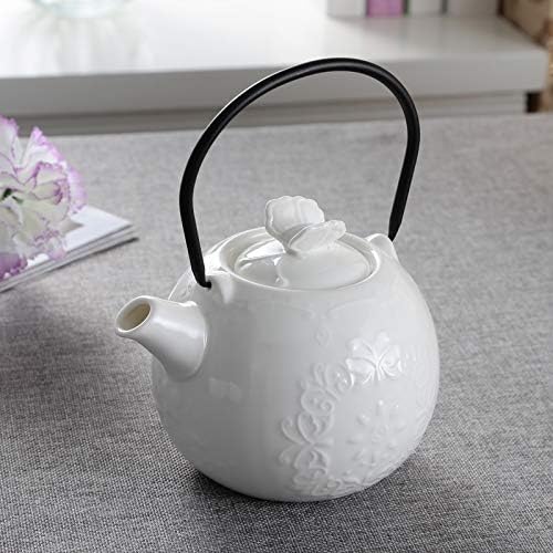 Conjunto de copos de chá de chá em estilo japonês Conjunto de xícaras de chá, pote de chá de porcelana moderna com