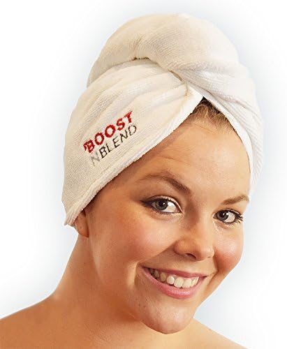 Boost n mistura Microfiber Twist e Toalha de cabelo seco para mulheres - Super absorvente, sem frizz, Turbano de cabelo