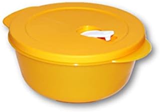 Tupperware Crystalwave Microwave Contêiner 6.25 xícaras de mamão laranja