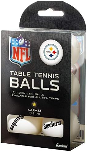 Franklin Sports Team licenciado Bolas de tênis de mesa - Bolas de tênis de mesa da equipe da NFL - Logos e cores oficiais da equipe - Acessórios divertidos da NFL Tailgate