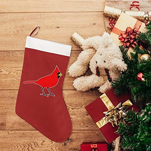 The Northern Cardinal Bird Christmas Stocking Swost Swasking Stakings pendurados Ornamento para a decoração da lareira