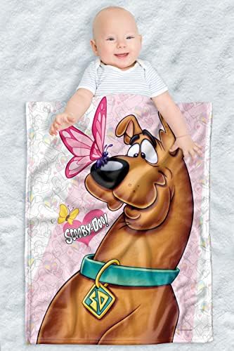 Scooby Doo Soft Wove Baby Blain for Infant Conedler, durante toda a estação Cribe Krib joga 30 x40 Butterfly