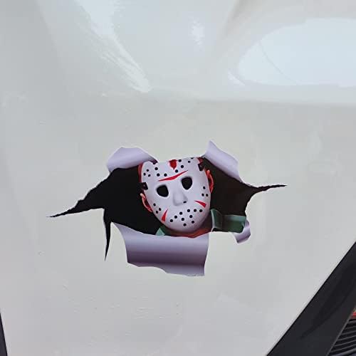 Dreothy Horror Jason Espreitando adesivos de carros e decalques, personagens assustadores e impermeáveis ​​adesivos de vinil