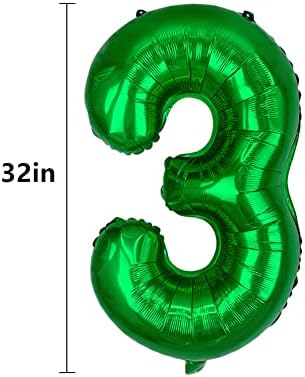 XLOOD Número 30 balões de 32 polegadas Alfabeto de balão digital 30 Aniversário Digit 30 Balões de hélio grandes balões para festas de aniversário Supplies Bachelorette Bachelorette Bridal, número verde 30º