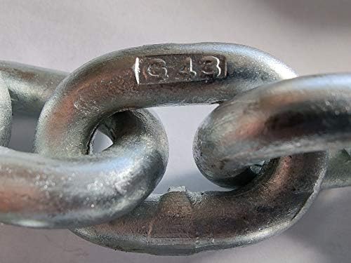 3/8 ISO G43 High Test Marine Anchor Chain 144 µm Micron espesso Hot Dipped Galvanized NACM